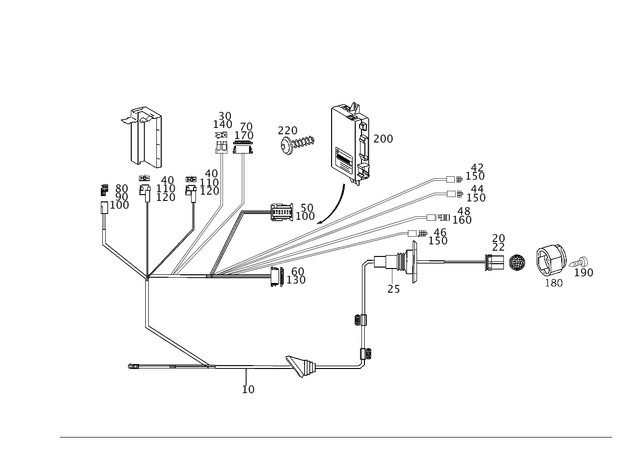 2034408407 - Trailer Coupling: Wiring Harness for Mercedes-Benz: C230, C240, C280, C32 AMG, C320, C350, C55 AMG Image image