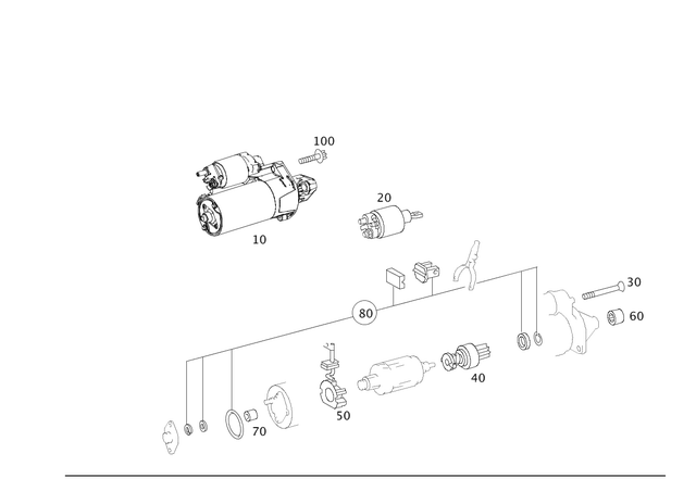 21521810 - Electrical Equipment and Instruments: Solenoid Switch, Starter for Mercedes-Benz: C300, C350, CL550, CL63 AMG, CLS400, CLS550, E350, E550, S350, S500, S550, SL400, SL450, SL550, SLC43 AMG, SLK350 Image image