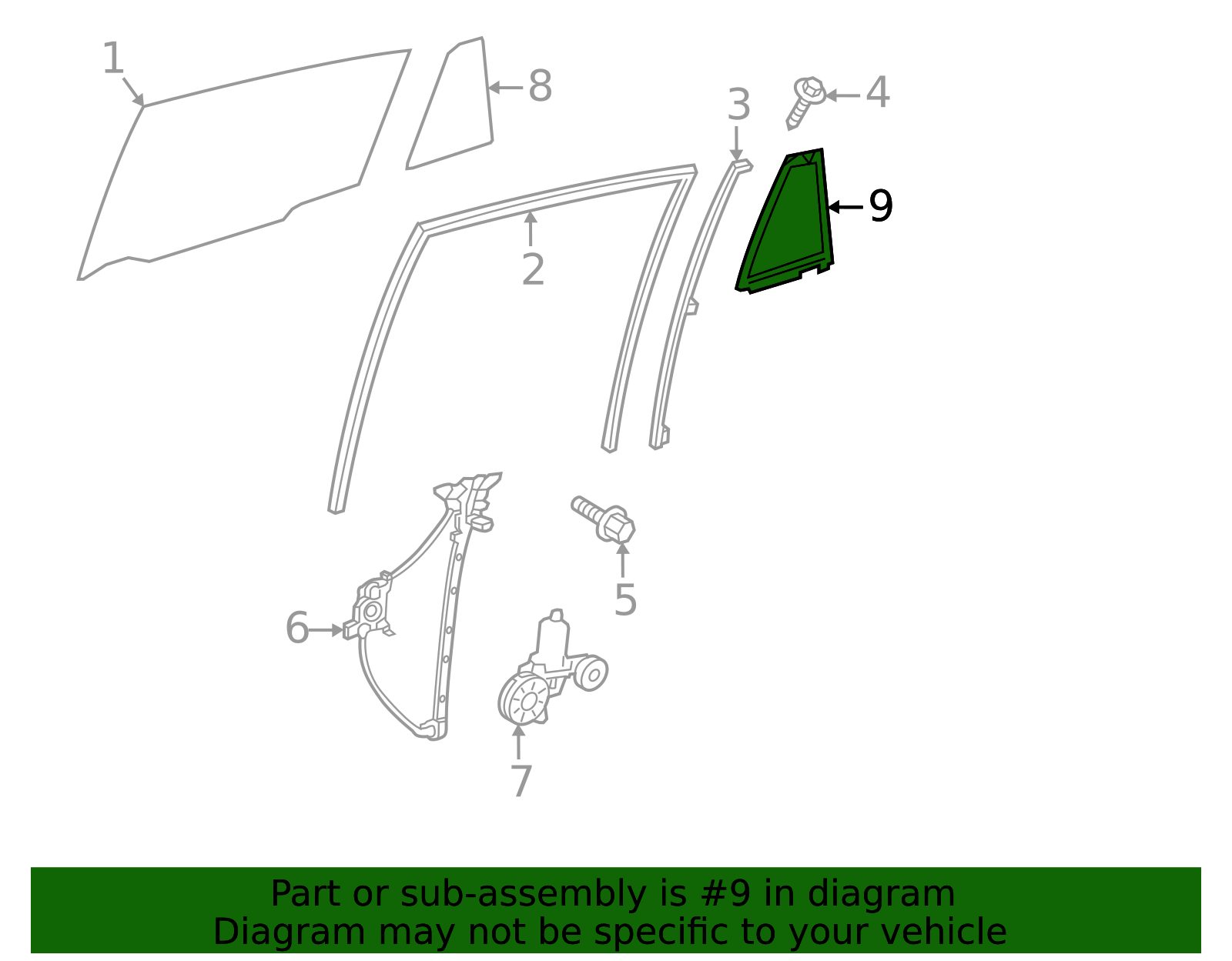 Vent Window Weatherstrip 68189-0R050 | OEM Parts Quick
