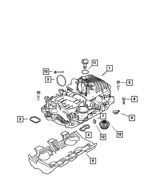 Manifolds and Vacuum Fittings for 2008 Dodge Ram 1500 #1