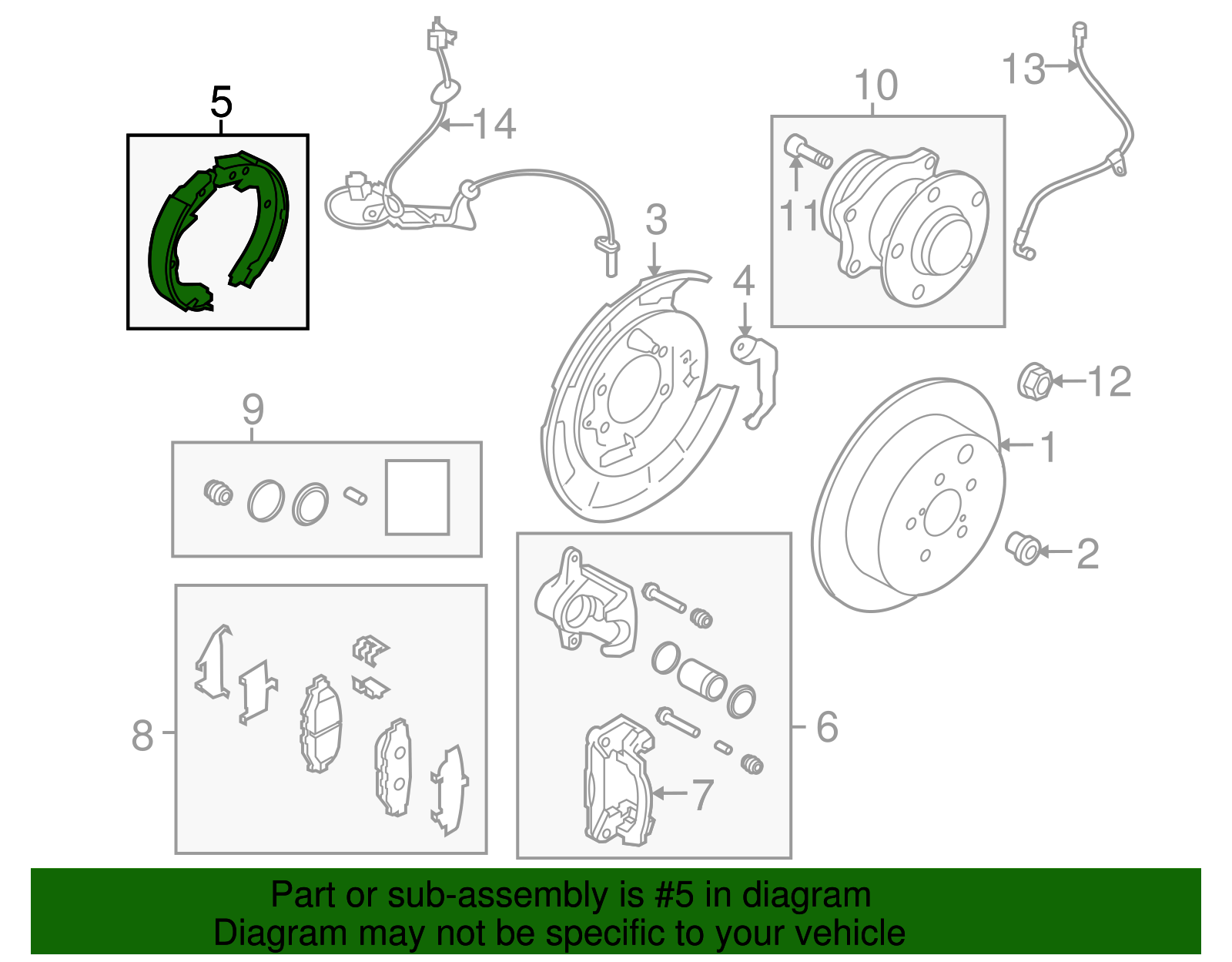 2013-2025 Subaru Park Brake Shoes 26694CA001 | Shop Subaru Parts
