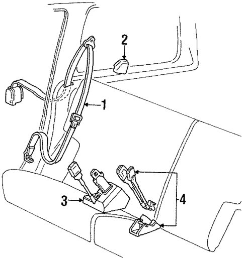 Seat Belt for 2000 Mercury Mountaineer #1
