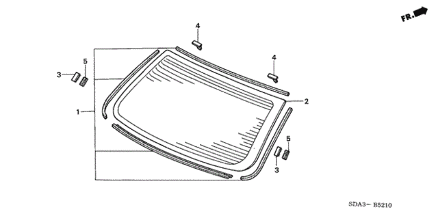 Rear Windshield for 2004 Honda Accord #0