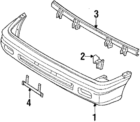 Bumper & Components - Front for 1991 Mazda MPV #0