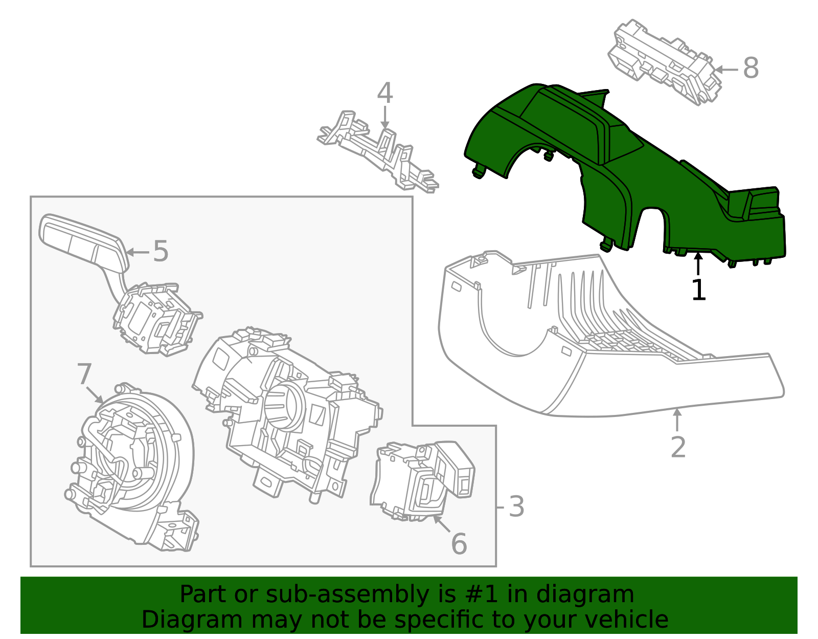 2025-2026 Lincoln Navigator Steering Column Cover SL7Z-3530-AA | Ford ...