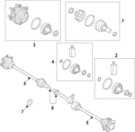 498L3GI000 - Universals &amp; Rear Axle: Inner Cv Joint for Hyundai Image