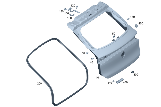 2967400100 - : Rear-End Door for Mercedes-Benz Image