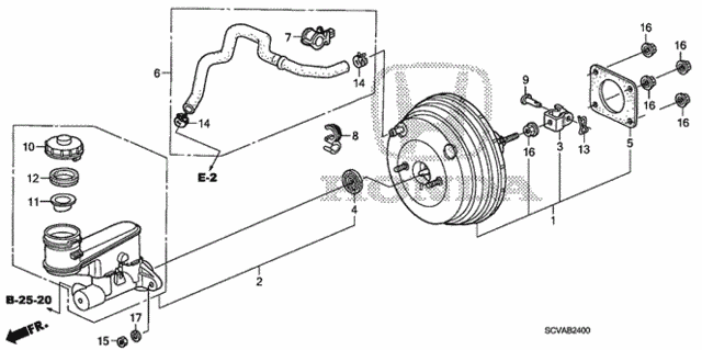 Brake Master Cylinder  - Master Power for 2008 Honda Element #0