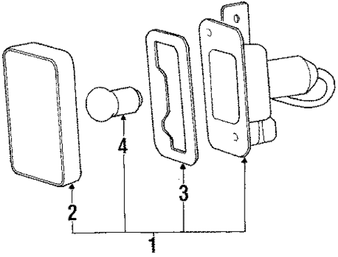 License Lamps for 1989 Mitsubishi Sigma #0