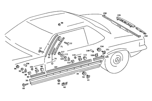 Outside Attachment Parts for 1986 Mercedes-Benz 560SL #0