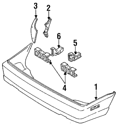 Rear Bumper for 1986 Chevrolet Spectrum #0