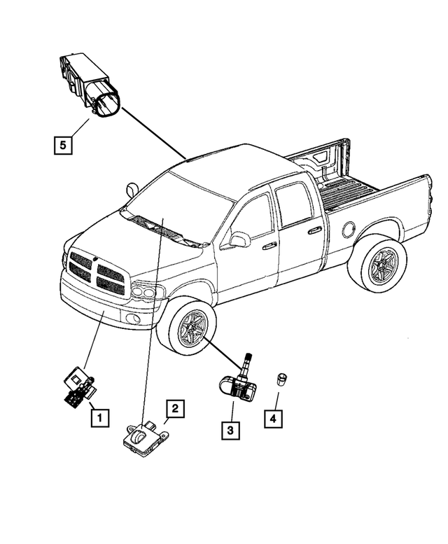 56029319AC - Electrical: Tire Pressure Sensor for Mopar Image