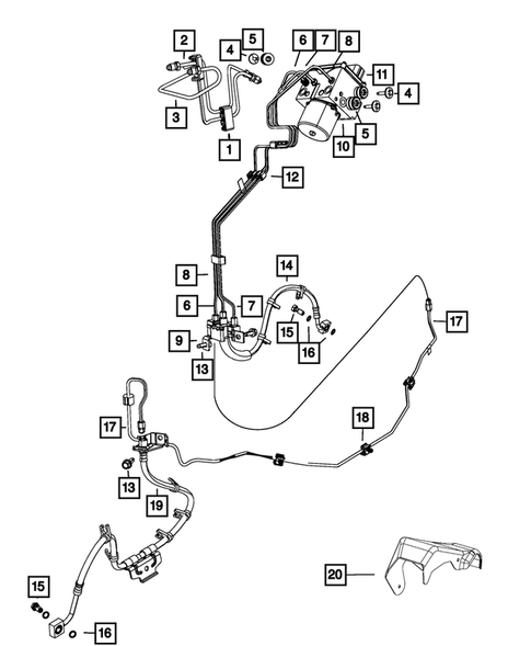 Hydraulic Control Unit, Brake Tubes and Hoses for 2014 Ram 3500 #1