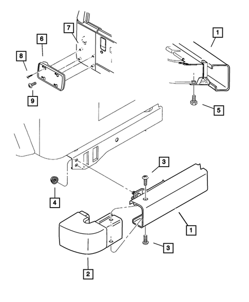 Rear Bumper and Fascia for 2002 Jeep Wrangler #0