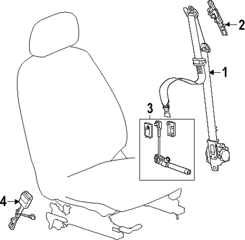 Front Seat Belts for 2025 GMC Acadia #0