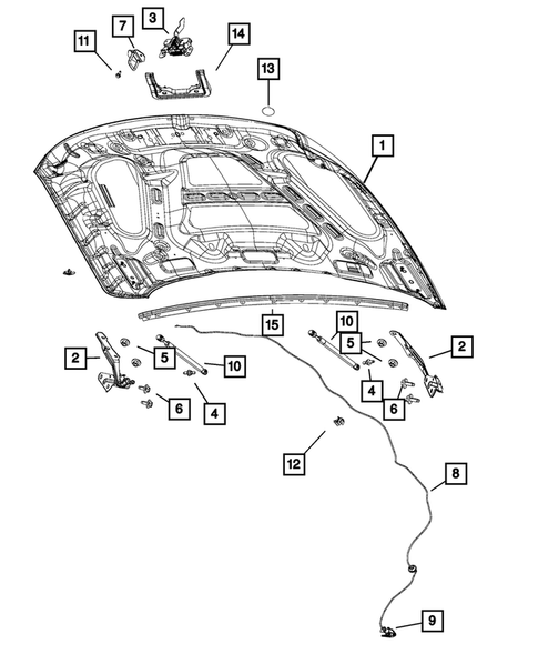 Hood and Hood Release for 2018 Ram 3500 #2