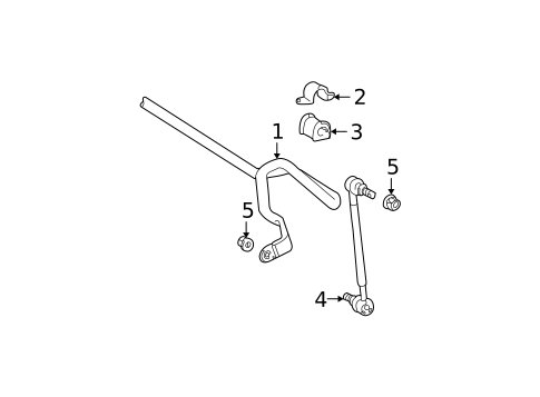 Stabilizer Bar & Components for 2005 Lexus ES330 #1