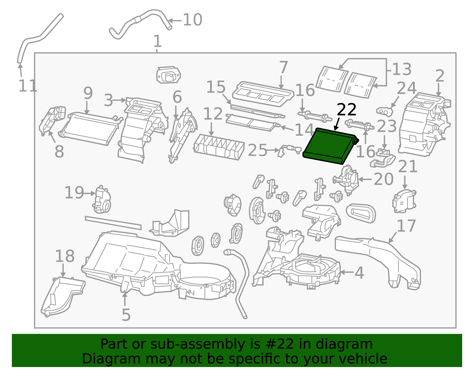 73523CA010 - High-Quality A/C Evaporator Core for AutoNation Parts