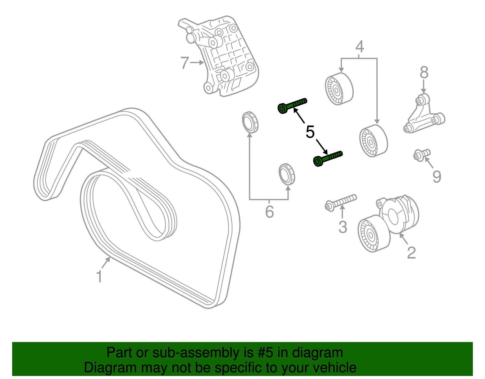Idler Pulley Bolt - Porsche (N-911-793-01)