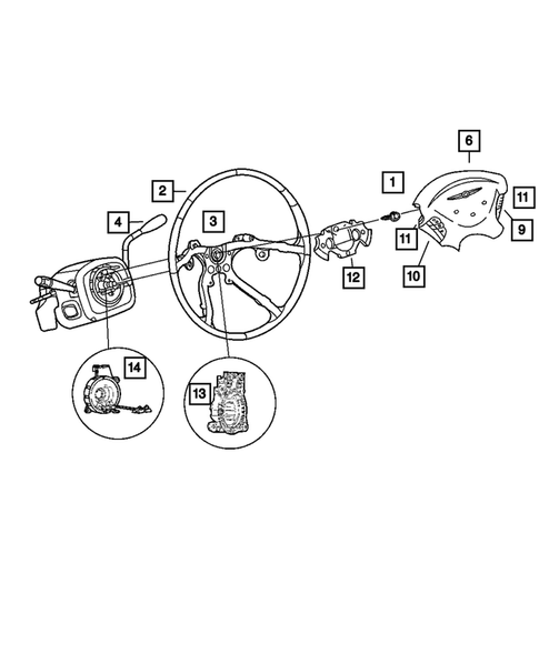Steering Wheel for 2007 Dodge Caravan #0