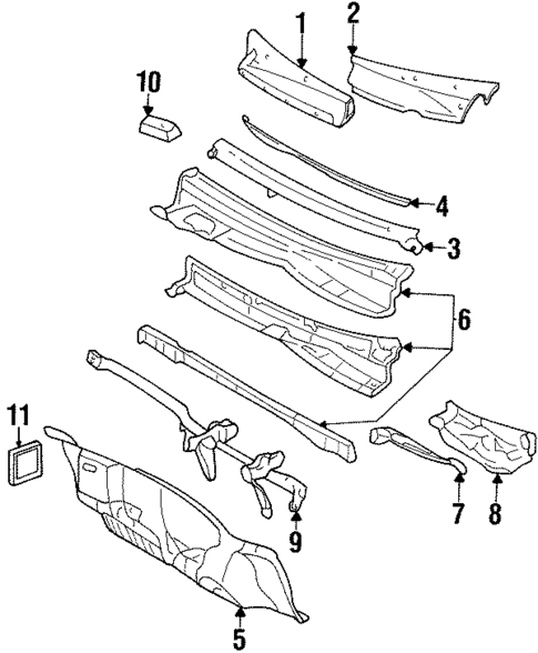 Cowl for 2000 Chevrolet Lumina #0