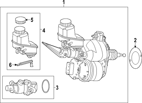 Master Cylinder - Components On Dash Panel for 2025 Mercedes-Benz EQS 580 SUV #0