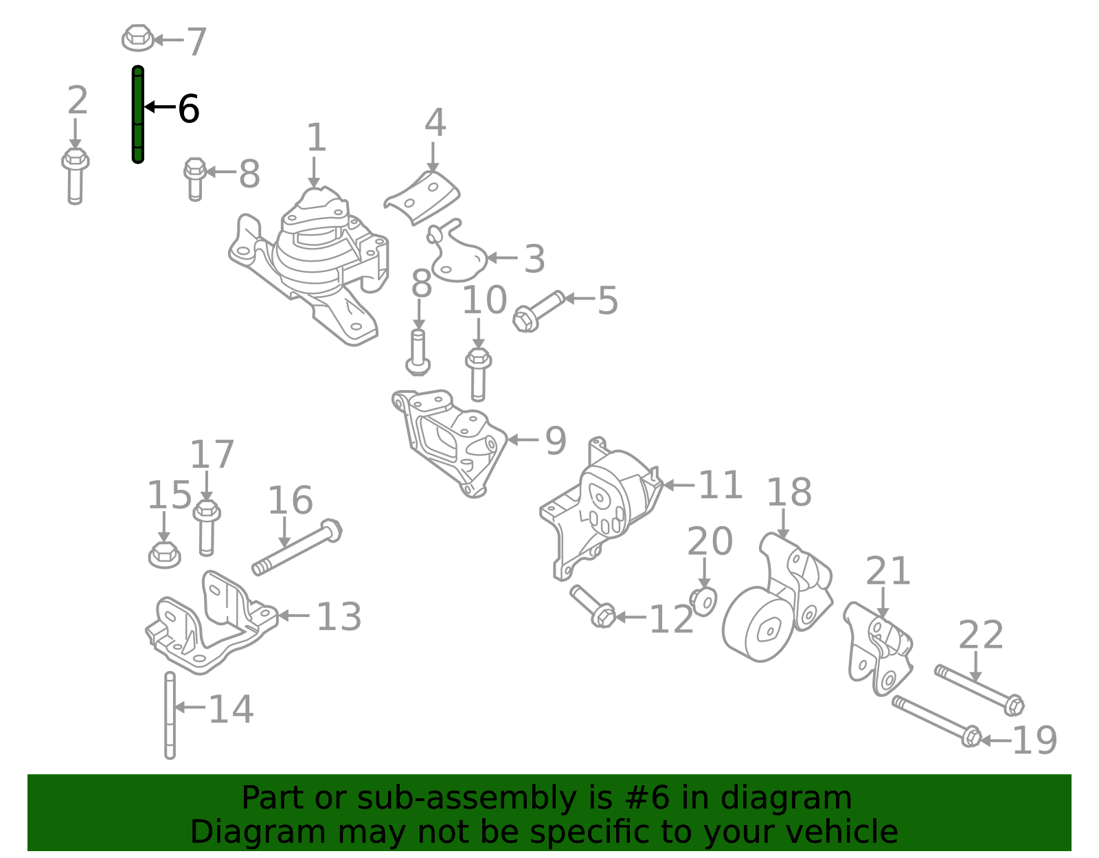 2008-2019 Ford Engine Mount Stud W716062-S439 | OEM Parts Online