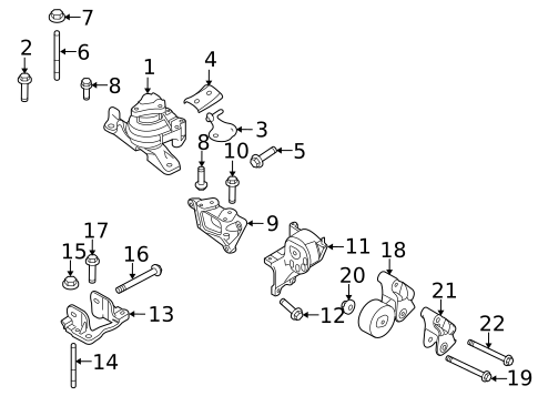Engine & Trans Mounting for 2008 Mercury Sable #0