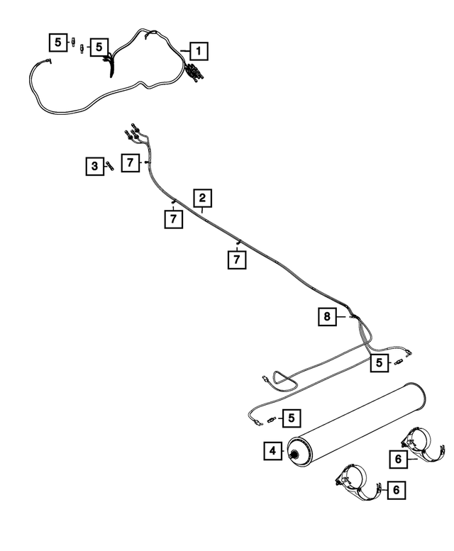 68272119AD - Front Suspension: Air Line Assembly for Jeep: Grand Cherokee, Grand Cherokee WK Image