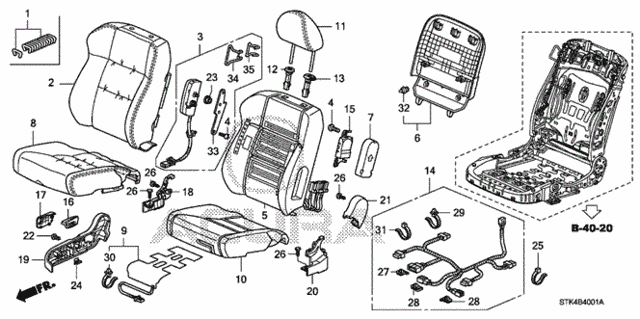 Front Seat (R.) (1) for 2008 Acura RDX #0