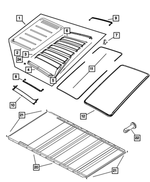 68032423AC - Body Sheet Metal Except Doors: Folding Top Front Lift Arm And Bow Assembly for Mopar Image