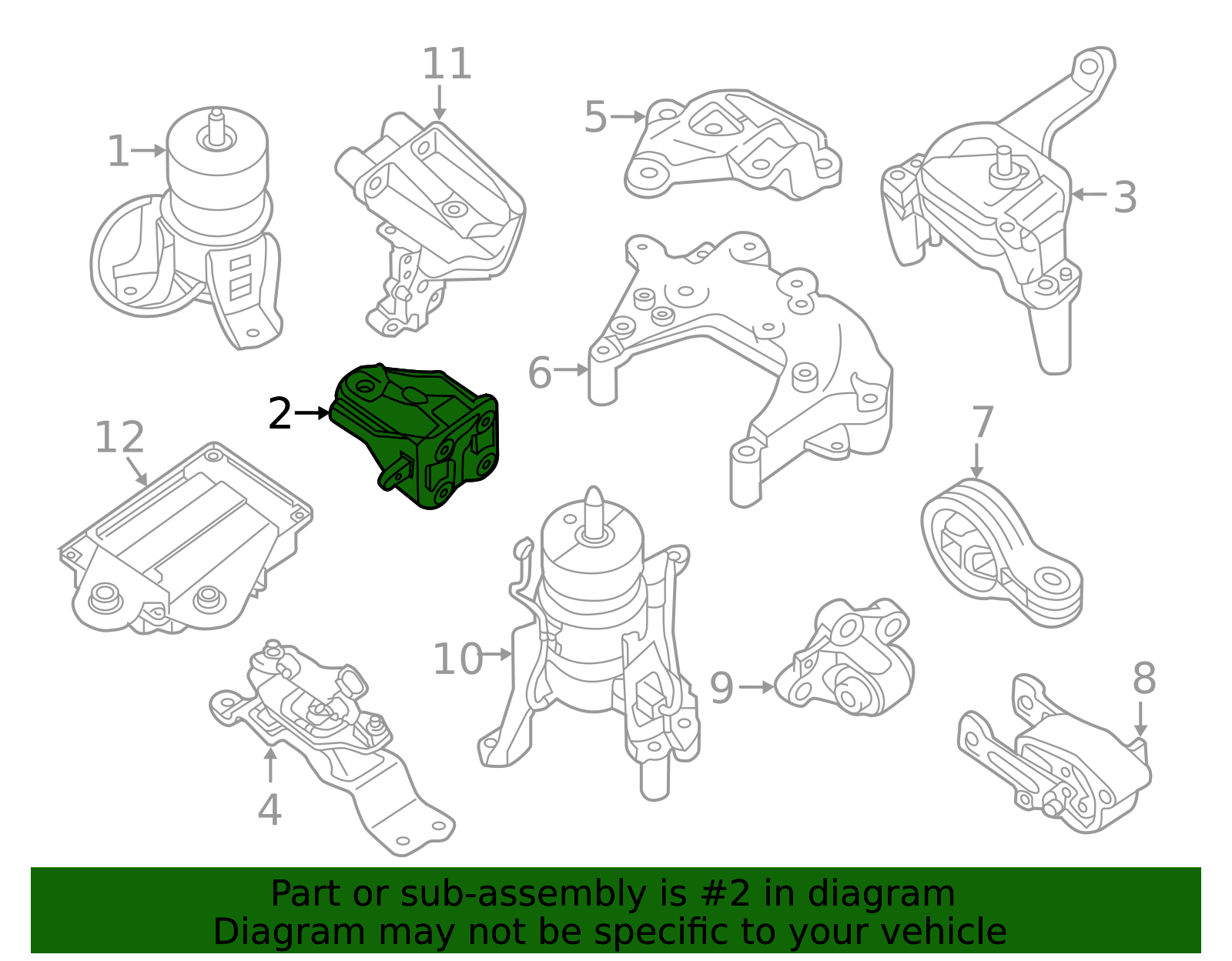 2014 Nissan Pathfinder Engine Mount Bracket 11333-3JV0A | OEM Parts Online