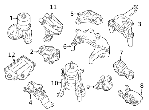 Engine & Trans Mounting for 2014 Nissan Pathfinder #0