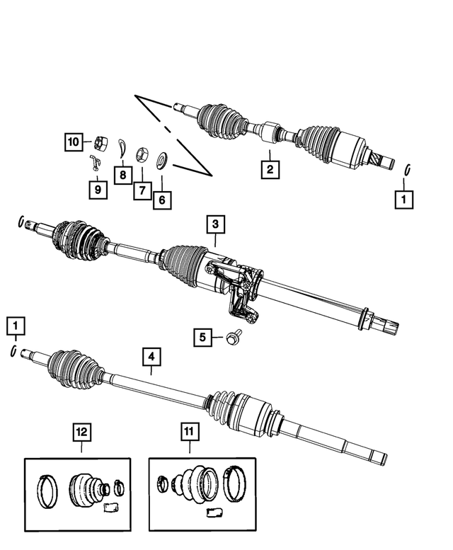 « 5189156AA – Front Wheel Drive; Differential and Drive Line : Demi-arbre Circlip pour Mopar Image »