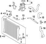 1640025200 - Cooling System: Radiator for Lexus Image