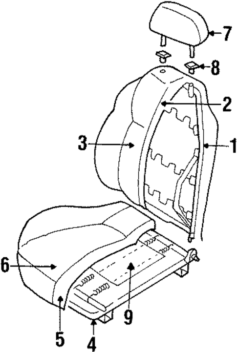 Front Seat Components for 2002 Honda Passport #1