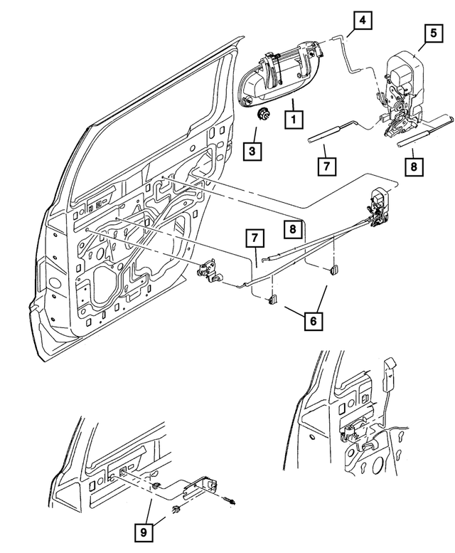55362892AC - Doors and Related Parts: Exterior Door Handle, Right for Mopar Image