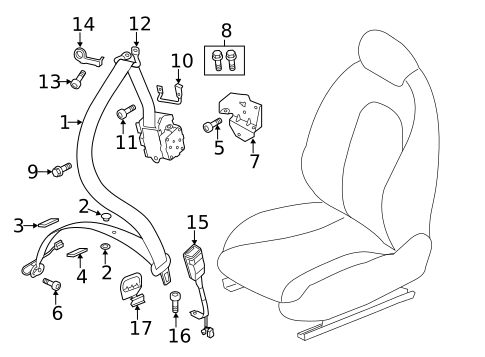 Front Seat Belts for 2014 Audi R8 #0