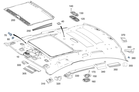 Headliner for 2019 Mercedes-Benz CLS53 AMG #0