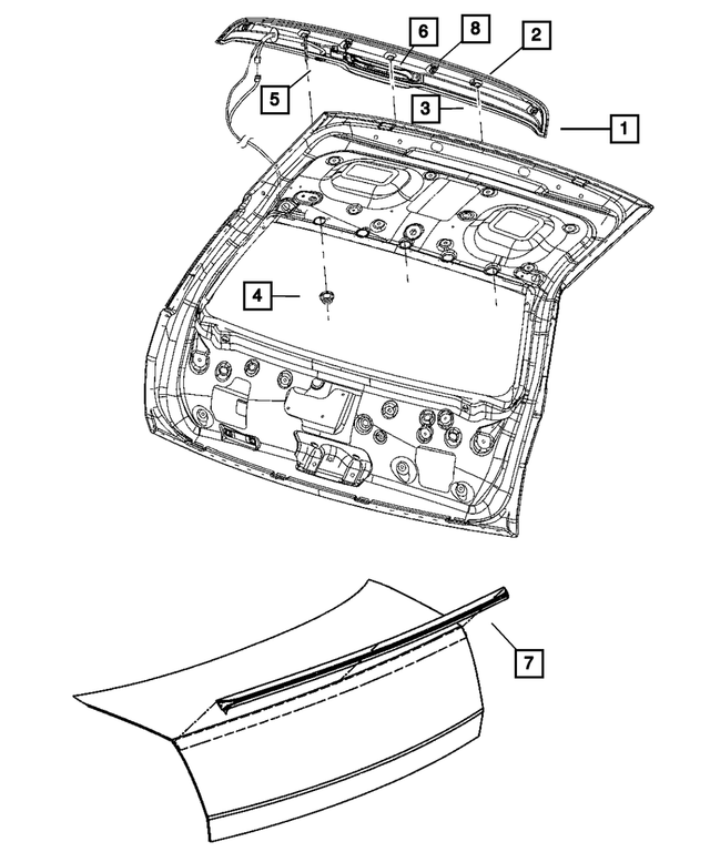 WZ11RXFAI - Body Sheet Metal Except Doors: Liftgate Spoiler for Mopar Image