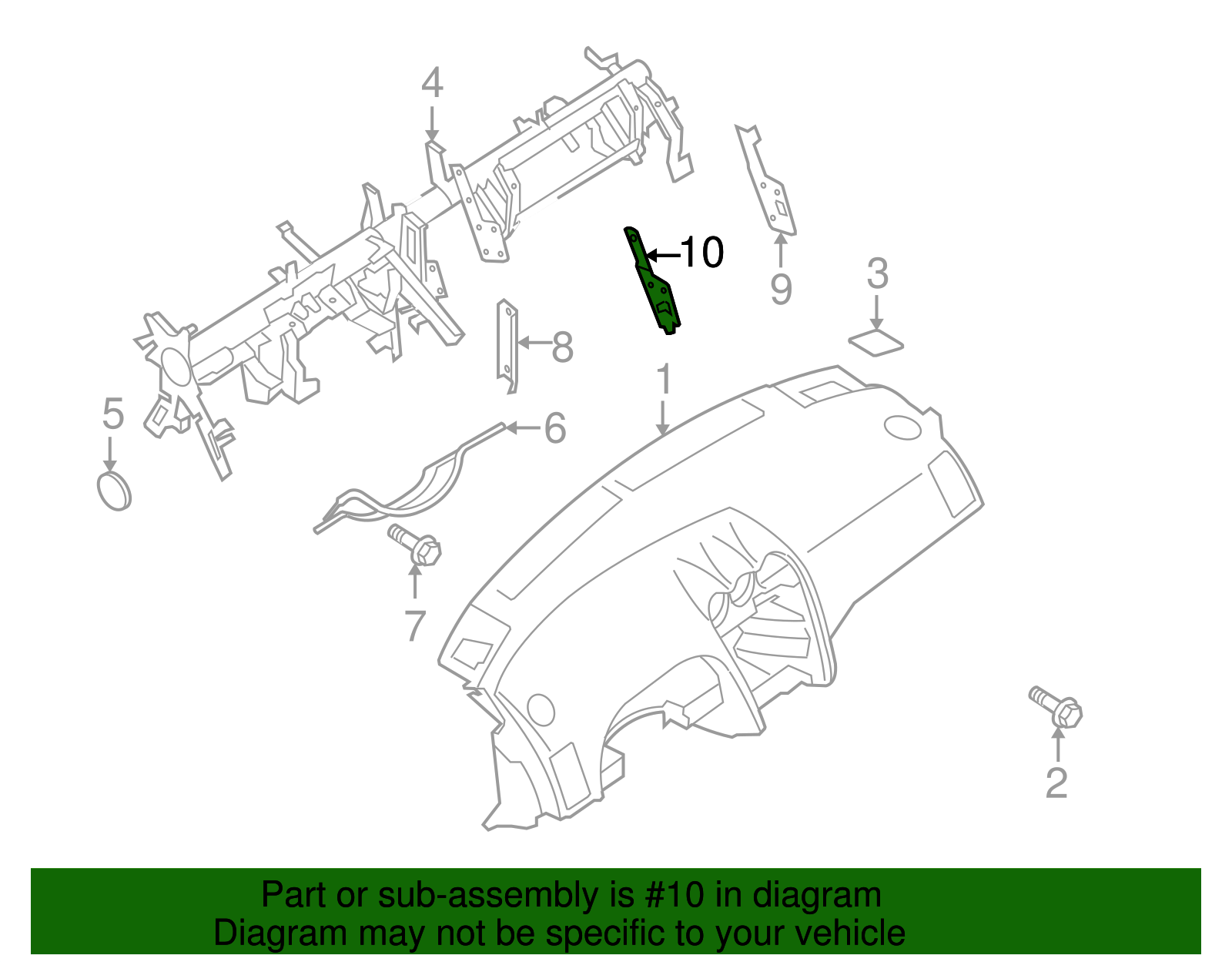 Mount Bracket - Nissan (28039-JA01A)