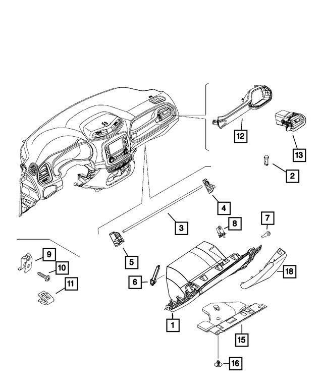 6509756AA - Interior Trim: Spring U Type Nut for Mopar Image
