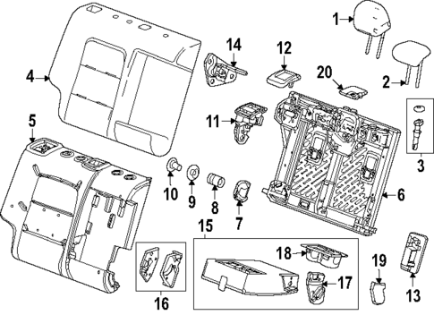 Rear Seat Components for 2025 GMC Terrain #0