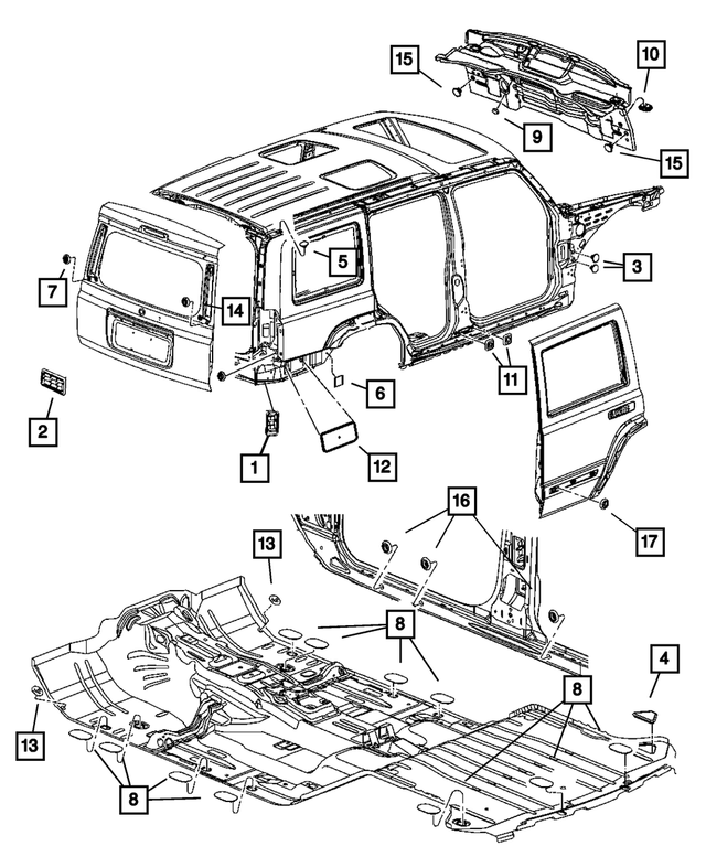 « 55136280AF – Body Sheet Metal Except Doors : Panneau De Custode Exhausteur, Côté Droit pour Mopar Image »