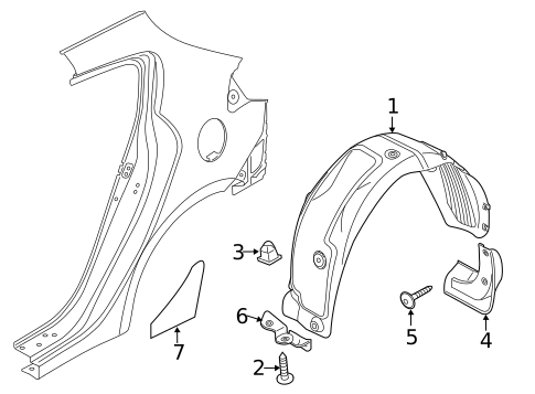 Exterior Trim - Quarter Panel for 2016 Kia Forte5 #0