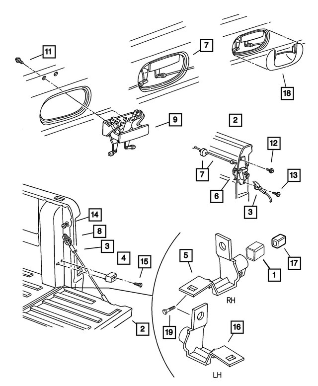 55275020 - Body Sheet Metal Except Doors: Box Side Reinforcement, Right for Mopar Image