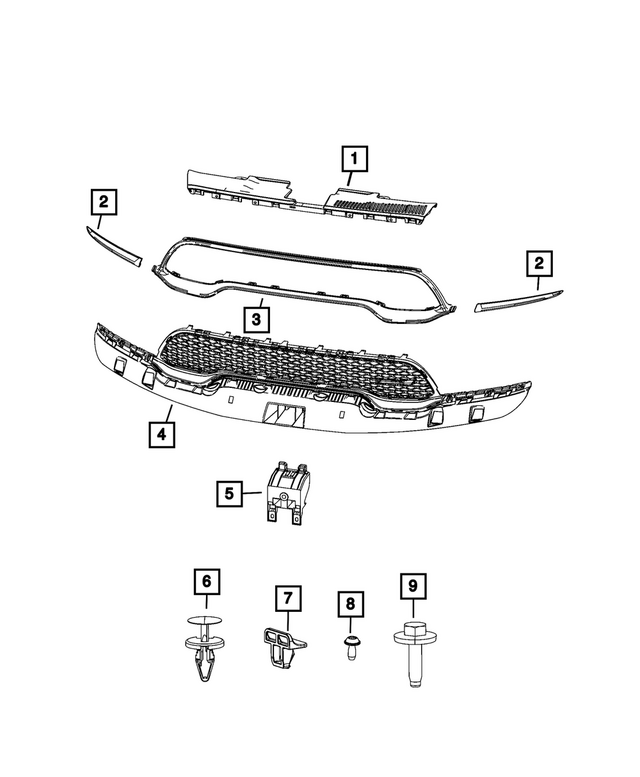 6UZ29SZ0AA - Exterior Ornamentation: Grille Surround for Mopar Image image
