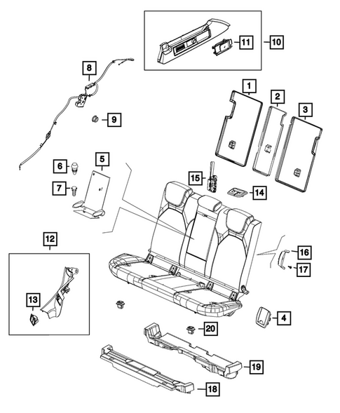 Rear Seats - Second Row Adjusters, Recliners, Shields and Risers for 2023 Alfa Romeo Stelvio #0