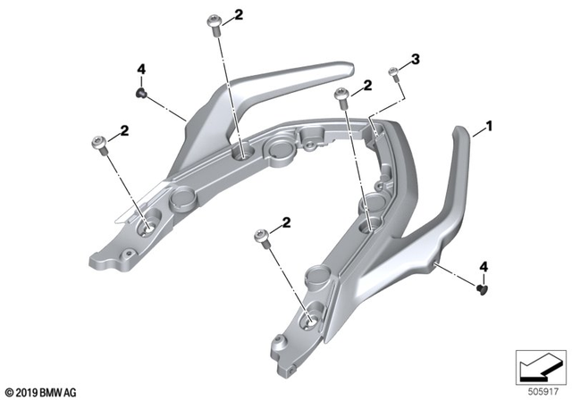 46728409642 - Frame and Mounting Parts: Handle -  for BMW-Motorrad Image image