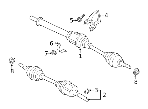 Drive Axles for 2016 Ford Escape #0
